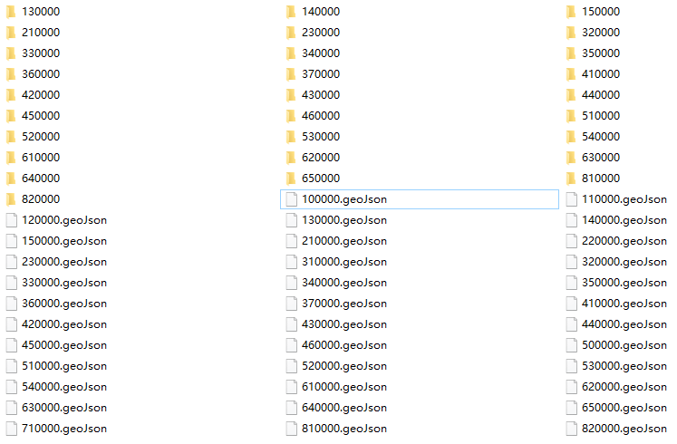 全国省市县geojson下载