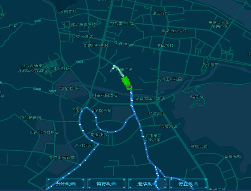 vue3实现高德地图沿轨迹巡航动画