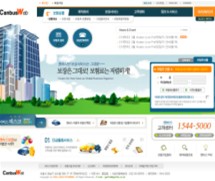 深蓝色韩语版装潢公司企业站PSD模板