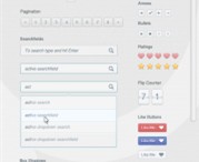 多款水晶色输入框PSD源文件，页码PSD源文件和各