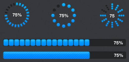 漂亮的蓝色网页加载条PSD源文件