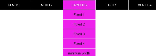 纯css带下拉菜单的导航栏特效