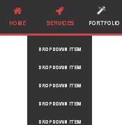 黑色扁平化布局的带小图标的可折叠菜单jquery代码