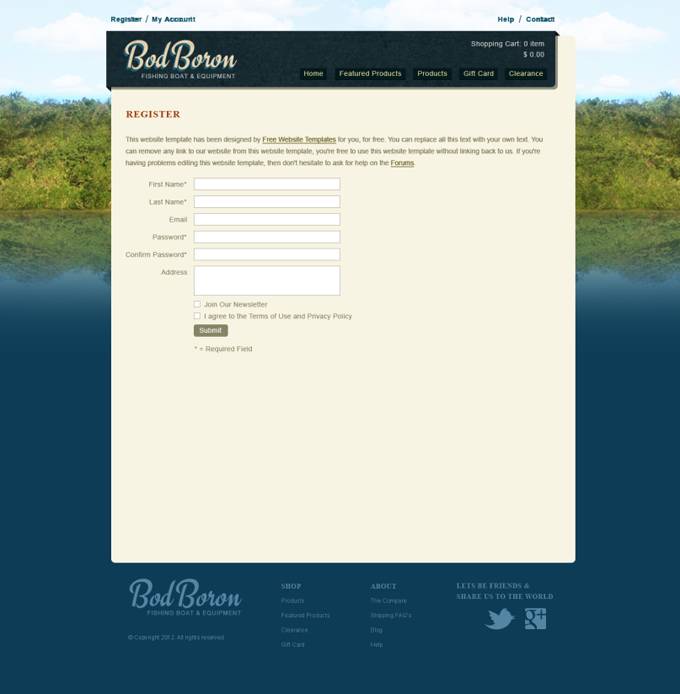 渔具网站联系我们页面