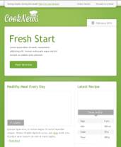 草绿色饮食行业PSD网站模板——CookNews