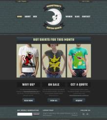 灰色简约服装网上商店PSD模板