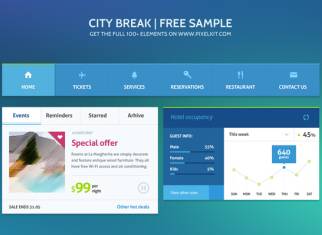 旅馆信息提供网站PSD模板
