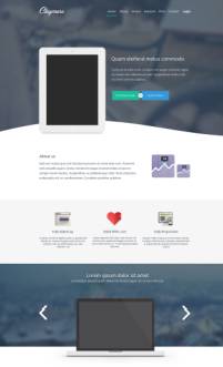 扁平化设计的大气电子产品网站PSD模板