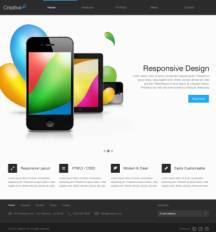 简约漂亮的手机商城网站PSD模板