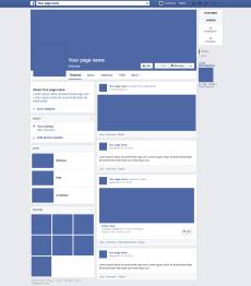 国外蓝色个人主页PSD模板