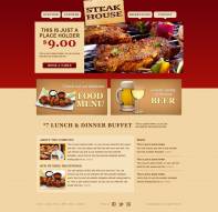 国外美食店铺PSD模板