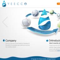 蓝色手机应用开发公司网站PSD模板