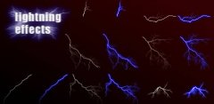 14款各种颜色的动态闪电flash素材