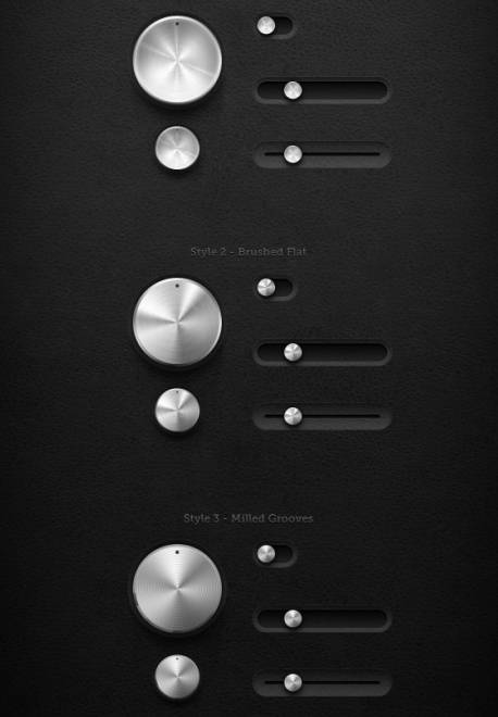 滑动条和旋转按钮PSD源文件