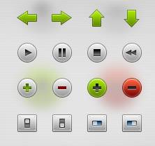 漂亮的加减和记事本等网页小图标