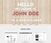 木板风格个人博客单页面HTML模板