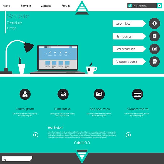 矢量格式网站模板