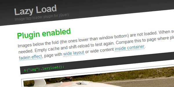 lazyload 图像延迟加载的jQuery插件