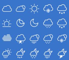 百款简约线性图标PSD格式