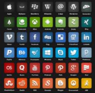 圆角矩形，投影效果网页ico图标