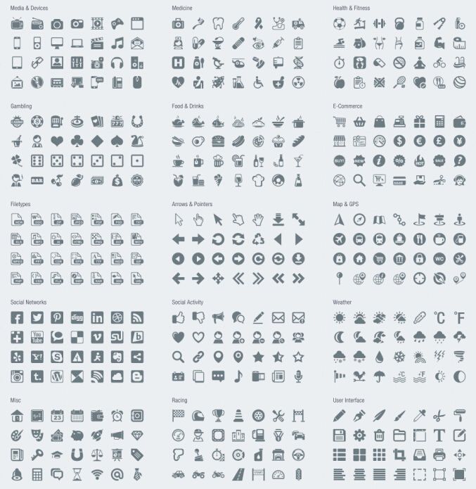 扁平细线网页图标