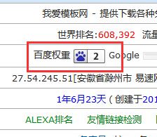 热烈庆祝本站权重达到2了
