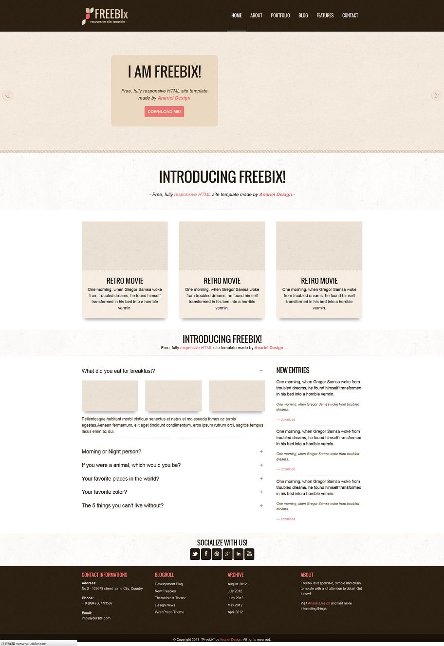 自适应html网页模板