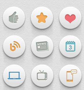 灰白色网页按钮ui