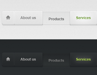 黑白网页导航PSD素材