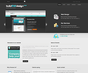 黑色风格静态网页模板