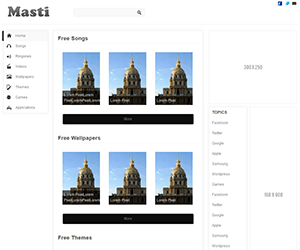 视频铃音下载站html静态模板