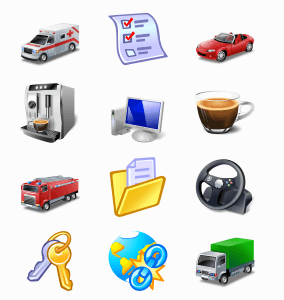 光泽质感的网页ICO图标