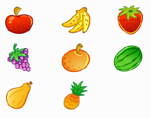 可爱的卡通水果图标