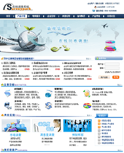 在线调查系统网站PSD模板