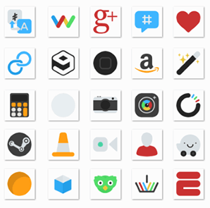 185个扁平化PNG网站图标