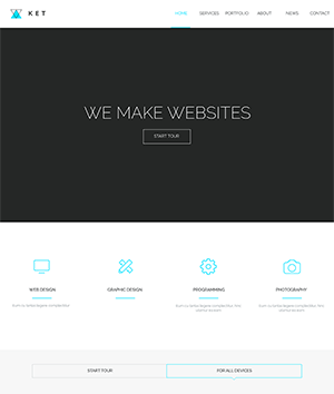 网页设计公司单页(single page)网站PSD模板