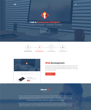 扁平化广告设计公司网站PSD模板