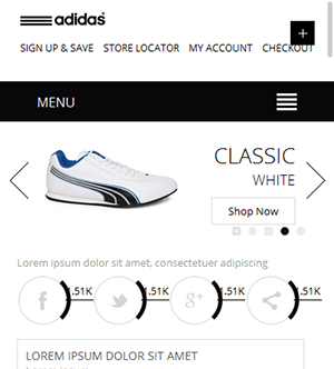 鞋子商城网站响应式静态网页模板