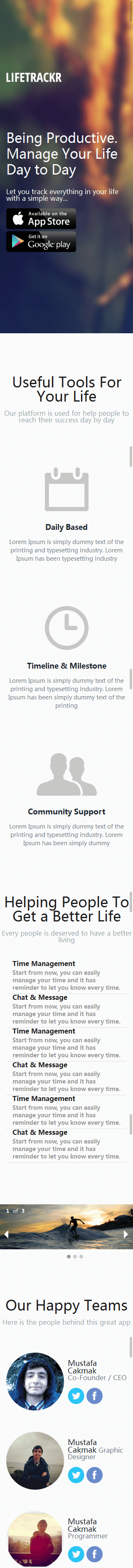 静态网页模板手机端预览