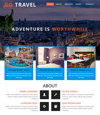 旅游网站响应式静态网页模板