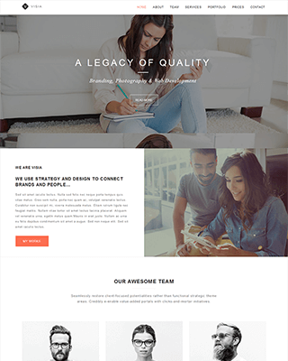 扁平化单页企业网站html模板