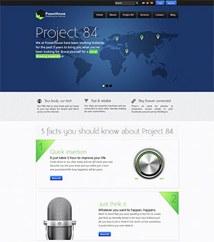 清爽的个性字体企业网站html模板