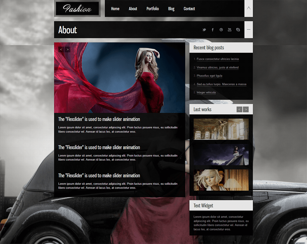 个人博客模板关于我们效果