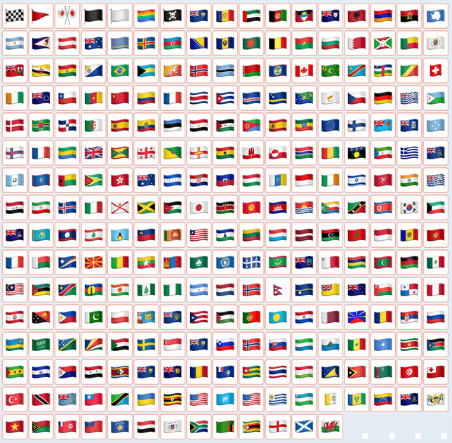143款国旗、旗帜emoji图标