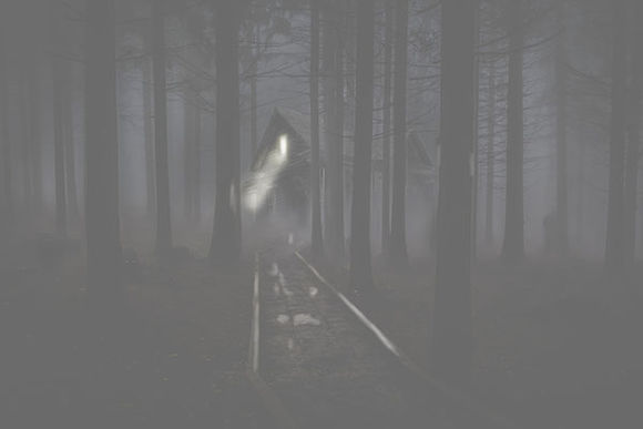 PS合成恐怖的林中小屋场景